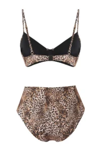 TRENDYOLMİLLA Tile Patterned balconette Covered hipster High Waist Bikini Set - Image 7