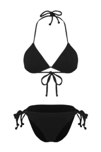 TRENDYOLMİLLA Black Triangle Covered Regular Low Waist Basic Bikini Set - Image 6