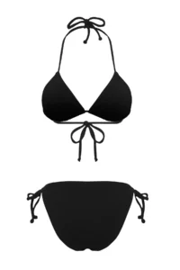 TRENDYOLMİLLA Black Triangle Covered Regular Low Waist Basic Bikini Set - Image 7