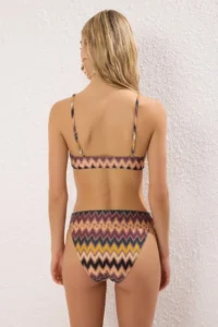 TRENDYOLMİLLA Ethnic Patterned bralette Covered Regular Regular Waist Bikini Set - Image 5