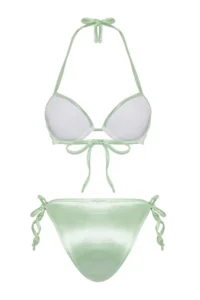 TRENDYOLMİLLA Mint balconette Push Up Regular Low Waist Bikini Set - Image 6