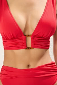 TRENDYOLMİLLA Rejection with accessories Triangle Covered brazilian High Waist Bikini Set - Image 3