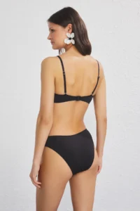 TRENDYOLMİLLA Black Strapless Regular Regular Waist Bikini Set - Image 5