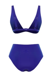 TRENDYOLMİLLA Saks Blue Triangle Regular High Waist Bikini Set - Image 6
