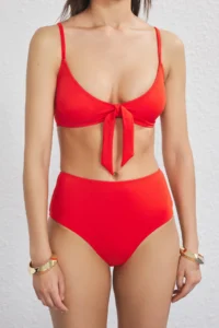 TRENDYOLMİLLA Rejection tied up bralette Covered Regular High Waist Bikini Set - Image 4