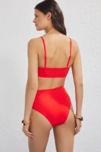 TRENDYOLMİLLA Rejection tied up bralette Covered Regular High Waist Bikini Set - Image 5