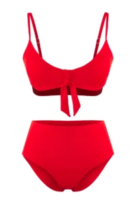 TRENDYOLMİLLA Rejection tied up bralette Covered Regular High Waist Bikini Set - Image 6