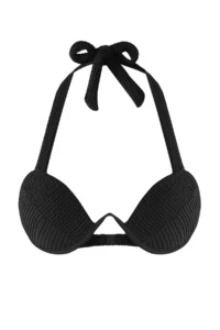 TRENDYOLMİLLA Black V Telli balconette Covered Bikini Top - Image 4