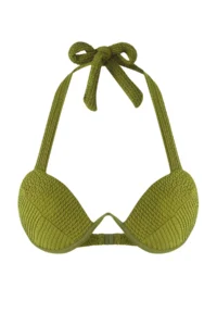 TRENDYOLMİLLA Khaki V Telli balconette Covered Bikini Top - Image 5