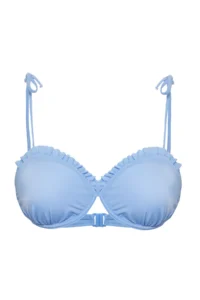 TRENDYOLMİLLA Mavi Frilly balconette Covered Bikini Top - Image 7