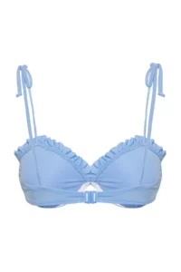 TRENDYOLMİLLA Mavi Frilly balconette Covered Bikini Top - Image 8