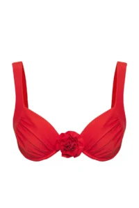 TRENDYOLMİLLA Rejection Applique Detailed balconette Covered Bikini Top - Image 6