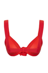 TRENDYOLMİLLA Rejection Applique Detailed balconette Covered Bikini Top - Image 7