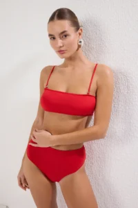 TRENDYOLMİLLA Rejection Strapless Covered Bikini Top - Image 2