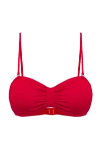 TRENDYOLMİLLA Rejection Shirred Strapless Covered Bikini Top - Image 6