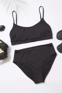 TRENDYOLMİLLA Black bralette Covered Bikini Top