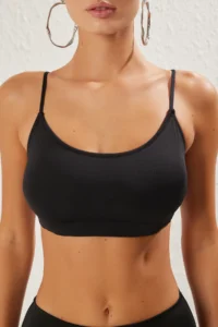 TRENDYOLMİLLA Black bralette Covered Bikini Top - Image 4