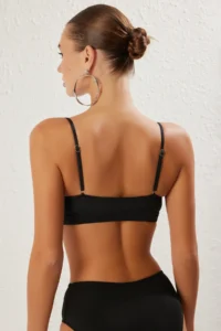 TRENDYOLMİLLA Black bralette Covered Bikini Top - Image 6