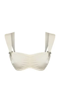 TRENDYOLMİLLA Ecru with accessories bralette Covered Bikini Top - Image 5