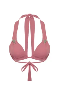 TRENDYOLMİLLA Pink with accessories Triangle Covered Bikini Top - Image 9