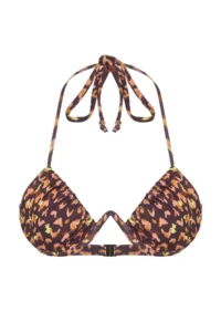 TRENDYOLMİLLA Leopard Patterned V Telli balconette Covered Bikini Top - Image 5