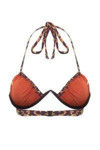 TRENDYOLMİLLA Leopard Patterned V Telli balconette Covered Bikini Top - Image 6
