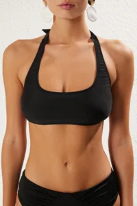 TRENDYOLMİLLA Black bralette Covered Bikini Top - Image 4