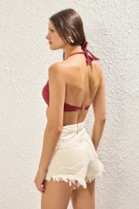 TRENDYOLMİLLA Burgundy bralette Covered Bikini Top - Image 8