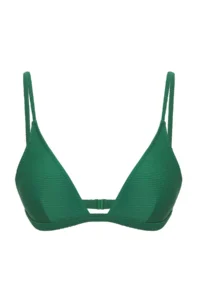TRENDYOLMİLLA Green Triangle Covered Bikini Top - Image 5