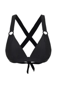 TRENDYOLMİLLA Black with accessories Triangle Covered Bikini Top - Image 5