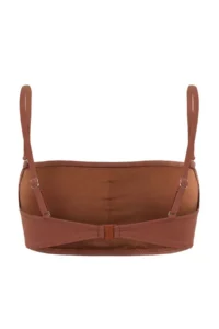 TRENDYOLMİLLA Brown Strapless Covered Bikini Top - Image 2