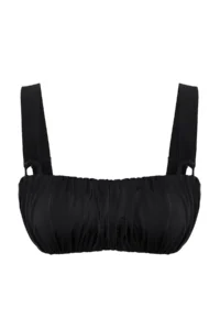 TRENDYOLMİLLA Black Drapeli bralette Covered Bikini Top - Image 5