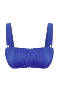 TRENDYOLMİLLA Saks Blue Drapeli bralette Covered Bikini Top - Image 5