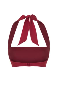 TRENDYOLMİLLA Burgundy Strapless Covered Bikini Top - Image 6