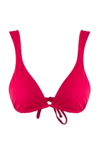 TRENDYOLMİLLA Burgundy Triangle Covered Bikini Top - Image 4