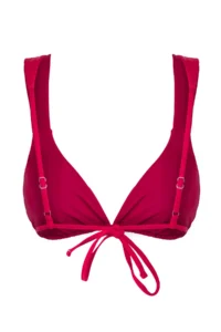 TRENDYOLMİLLA Burgundy Triangle Covered Bikini Top - Image 5