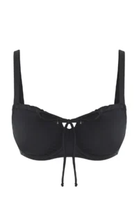 TRENDYOLMİLLA Black Tunnelated balconette Covered Bikini Top - Image 4