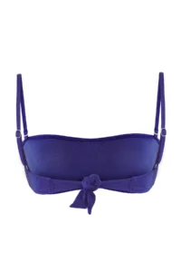 TRENDYOLMİLLA Mavi Strapless Covered Bikini Top - Image 6