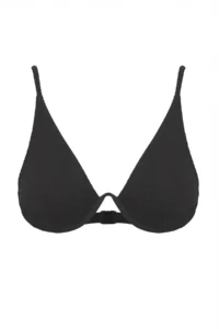 TRENDYOLMİLLA Black V Telli balconette Covered Bikini Top - Image 5
