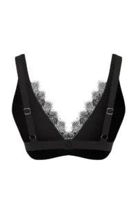 TRENDYOLMİLLA Black Lace Detailed Triangle Covered Bikini Top - Image 7