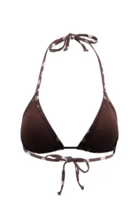 TRENDYOLMİLLA Brown and Polka Dot 2 Sets Triangle Covered Bikini Top - Image 3