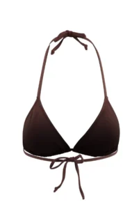 TRENDYOLMİLLA Brown and Polka Dot 2 Sets Triangle Covered Bikini Top - Image 5