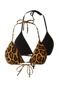 TRENDYOLMİLLA Leopard And Black 2 Sets Triangle Covered Bikini Top - Image 7