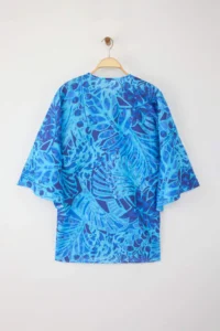 TRENDYOLMİLLA Abstract Patterned Weaving 100% Cotton Beach Mini Dress - Image 6