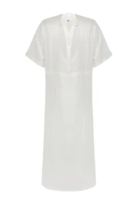 TRENDYOLMİLLA White Weaving slit Beach Midi Dress - Image 10