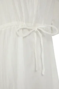TRENDYOLMİLLA White Weaving slit Beach Midi Dress - Image 9