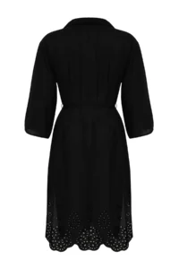 TRENDYOLMİLLA beachwear Black Weaving Embroidered Midi Dress - Image 8