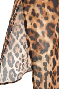 TRENDYOLMİLLA Leopard Patterned Weaving 100% Cotton Beach Midi Dress - Image 6