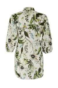 TRENDYOLMİLLA flower patterned Weaving Shirred 100% Cotton Beach Mini Dress - Image 8