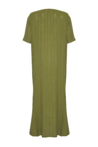 TRENDYOLMİLLA Khaki Weaving Binding Detailed Maxi Beach Dress - Image 8